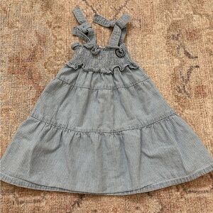 Striped Blue Sleeveless Dress